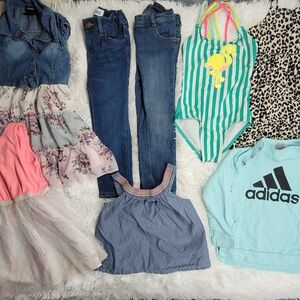 8 Piece Kids Toddler Girl Clothes Lot / Bundle